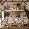 Dekoracyjna nowoczesna lampa wisząca ceramiczne listki dekoracyjna do salonu BOTANIKA XY080P-L1000 gold Step Into Design